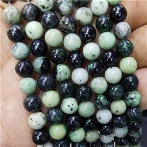 Natural Hydrogrossular Beads Green Smooth Round, approx 8mm