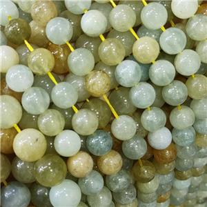 Natural Aquamarine Beads Green Smooth Round, approx 8mm