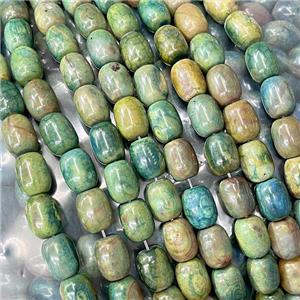 Natural Agate Barrel Beads Dye, approx 13x18mm