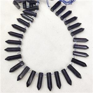 Natural Blue Sandstone Bullet Beads, approx 8-30mm