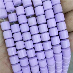 Lavender Oxidative Agate Tube Beads, approx 8mm