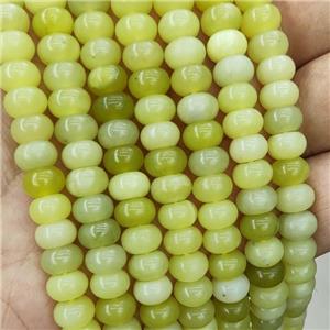 Lemon Jade Beads Olive Smooth Rondelle, approx 8mm