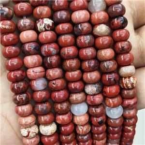 Natural Red Jasper Beads Smooth Rondelle, approx 8mm