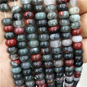 African Bloodstone Beads Smooth Rondelle, approx 8mm