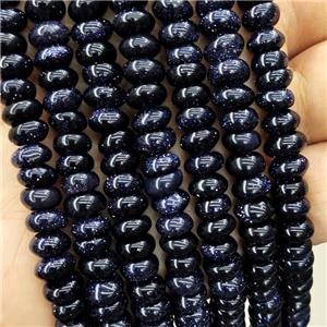 Blue Sandstone Beads Smooth Rondelle, approx 8mm