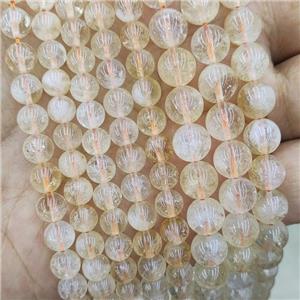 Natural Yellow Citrine Beads Smooth Round, approx 6mm dia