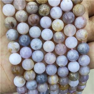 Natural Australian Agate Beads Multicolor Smooth Round, approx 6mm dia