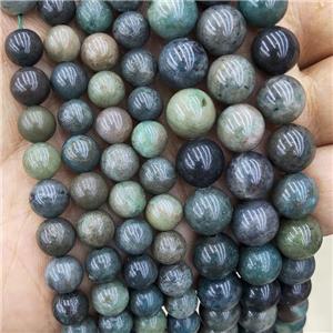 Silica Chrysocolla Beads Green Smooth Round, approx 8mm dia
