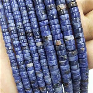 Natural Blue Sodalite Heishi Beads, approx 3x6mm