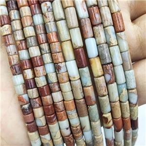 Imperial Jasper Tube Beads, approx 4x4mm
