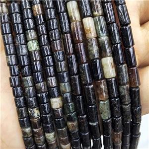 Black Biotite Beads Tube, approx 4x8mm