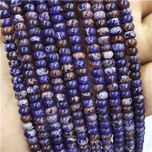 Purple Imperial Jasper Beads Smooth Rondelle, approx 3x4mm