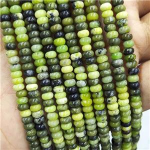 New Australian Chrysoprase Beads Green Smooth Rondelle, approx 3x4mm