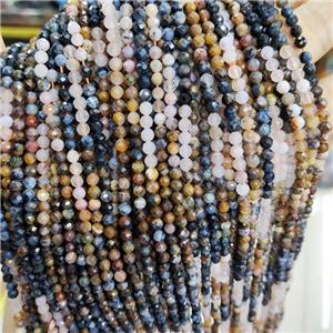 Natural Pietersite Jasper Beads Multicolor Faceted Round, approx 3mm