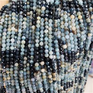 Natural Tourmaline Beads Blue Faceted Round, approx 4mm