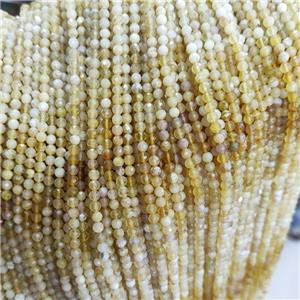Natural Yellow Opal Beads Faceted Round B-Grade, approx 4mm