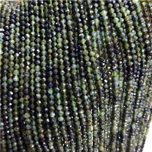 Natural Green Tourmalina Beads Faceted Round, approx 4mm