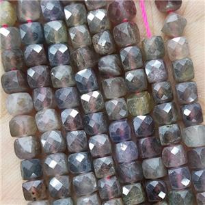 Natural Sapphire Beads B-Grade Faceted Cube, approx 4.5-5mm