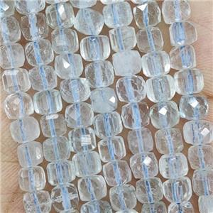 Natural Topaz Beads Faceted Cube, approx 3.7-4.4mm