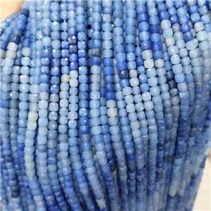Natural Blue Aventurine Beads Faceted Cube, approx 3.7-4.4mm