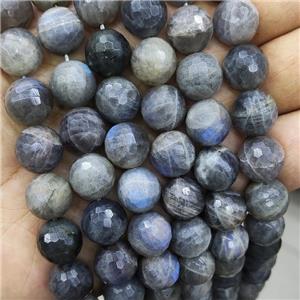 Natural Labradorite Beads Grade A Faceted Round, approx 12mm
