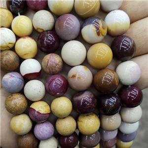 Natural Mookaite Beads Multicolor Smooth Round, approx 10mm dia