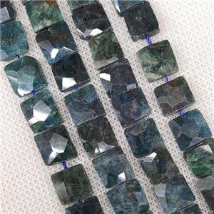 Natural Apatite Beads Faceted Square, approx 10-11mm