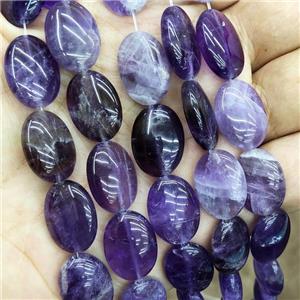 Natural Amethyst Beads Purple Oval, approx 15-20mm