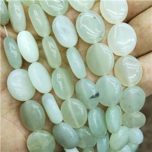 New Mountain Jade Oval Beads Lt.Green, approx 14-16mm
