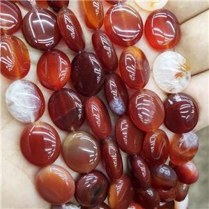 Natural Red Carnelian Agate Oval Beads, approx 14-16mm