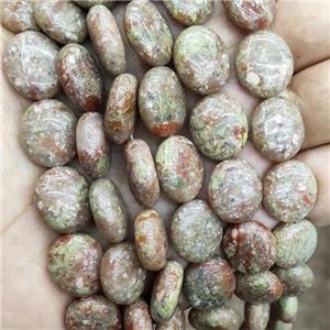 Unakite Oval Beads, approx 14-16mm