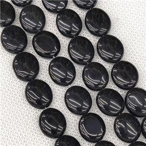 Black Onyx Oval Beads, approx 12-14mm
