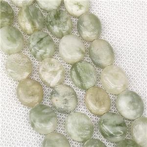 New Mountain Jade Oval Beads Green, approx 12-14mm