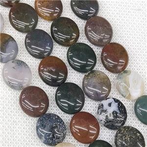Natural Indian Agate Oval Beads Multicolor, approx 12-14mm