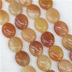 Peach Aventurine Oval Beads, approx 12-14mm