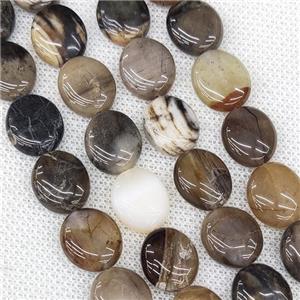 Natural Wood Petrified Jasper Oval Beads Oval, approx 12-14mm