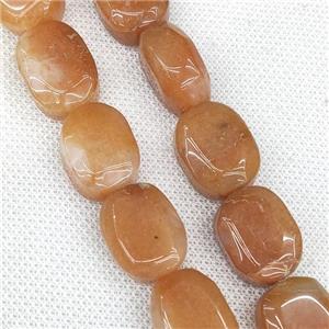 Natural Peach Aventurine Oval Beads, approx 15-20mm