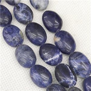 Blue Sodalite Oval Beads, approx 15-20mm