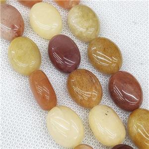 Natural Honey Jade Oval Beads Multicolor, approx 15-20mm