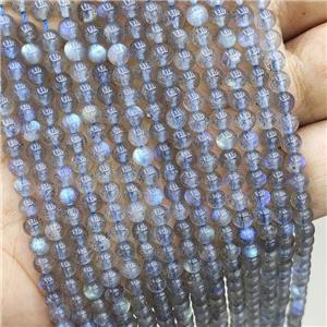 Natural Labradorite Beads AA-Grade Smooth Round, approx 4mm dia