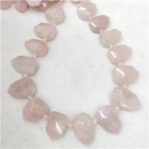 Natural Pink Rose Quartz Bullet Beads Flat Topdrilled, approx 20-30mm