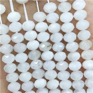 Natural White Moonstone Beads Faceted Rondelle, approx 5.6-6mm