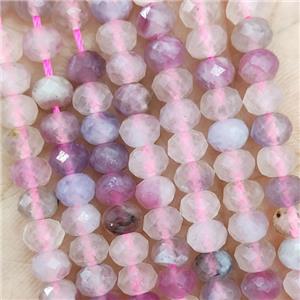Natural Pink Tourmaline Beads Faceted Rondelle, approx 5.6-6mm
