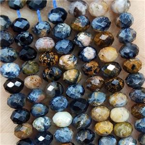 Natural Pietersite Jasper Beads Multicolor Faceted Rondelle, approx 5.6-6mm