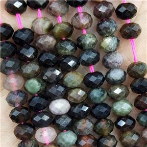 Natural Green Tourmaline Beads Faceted Rondelle, approx 5.6-6mm