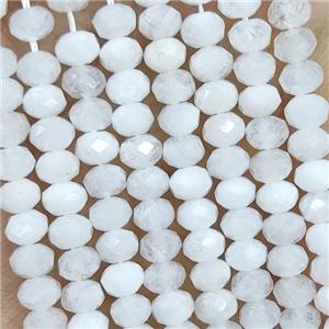 Natural White Moonstone Beads Faceted Rondelle, approx 4.7-5.5mm