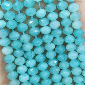 Natural Green Amazonite Beads Faceted Rondelle, approx 4.7-5.5mm