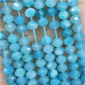 Natural Amazonite Beads Teal Faceted Rondelle, approx 4.7-5.5mm