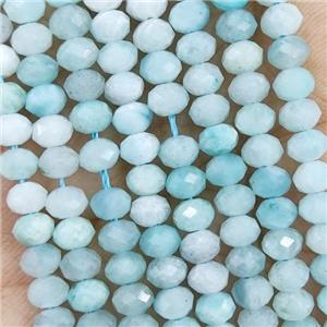 Natural Amazonite Beads B-Grade Faceted Rondelle, approx 4.7-5.5mm