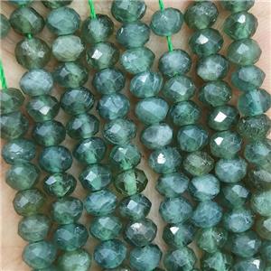 Natural Green Apatite Beads Faceted Rondelle, approx 4.7-5.5mm